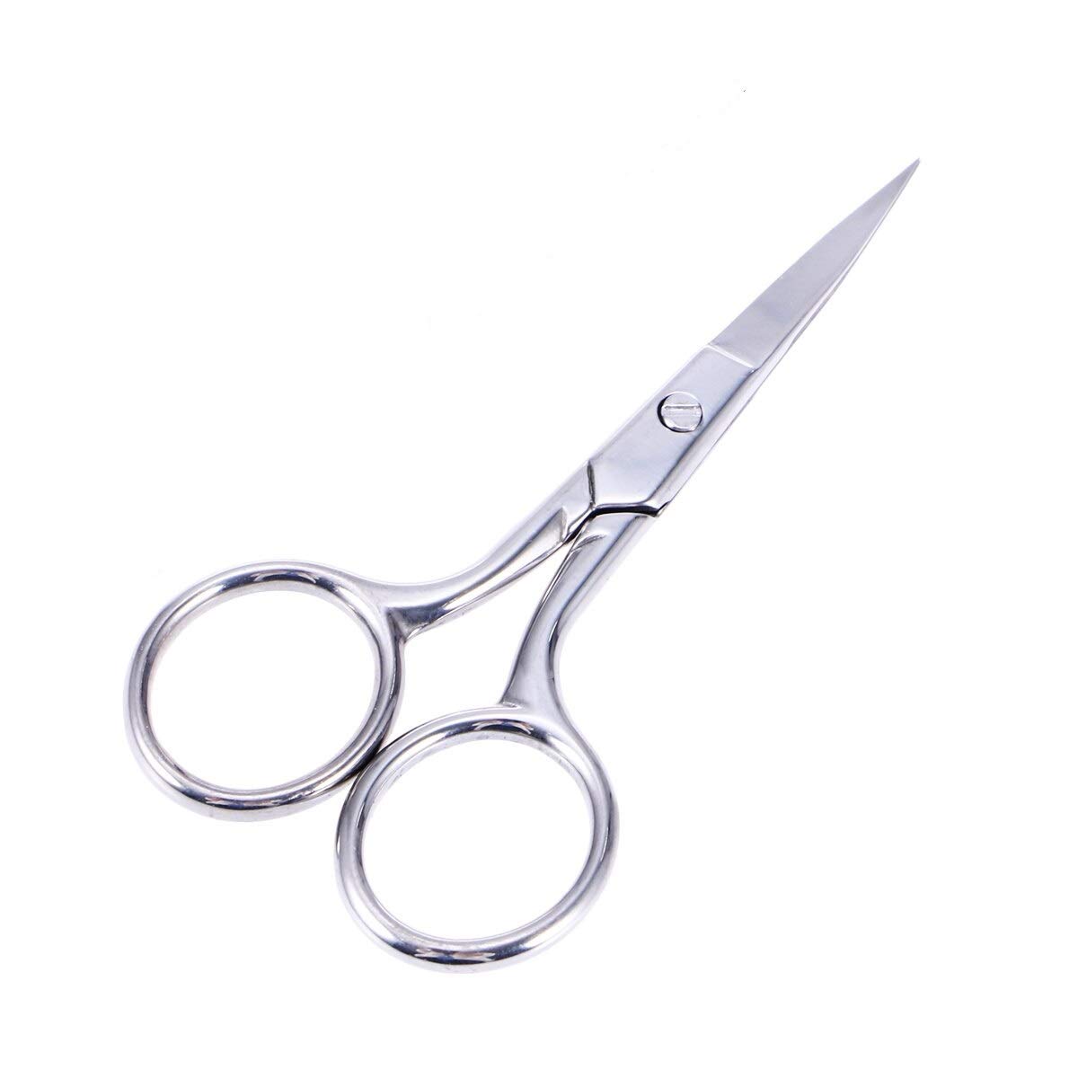 Professional 4.5 Inch Stainless Steel Eyebrow Scissors - Ultra Sharp Tip for Precise Hair Trimming, Tweezing & Makeup - Perfect for Eyebrow Grooming, Facial Hair Removal & Beauty Salon Use