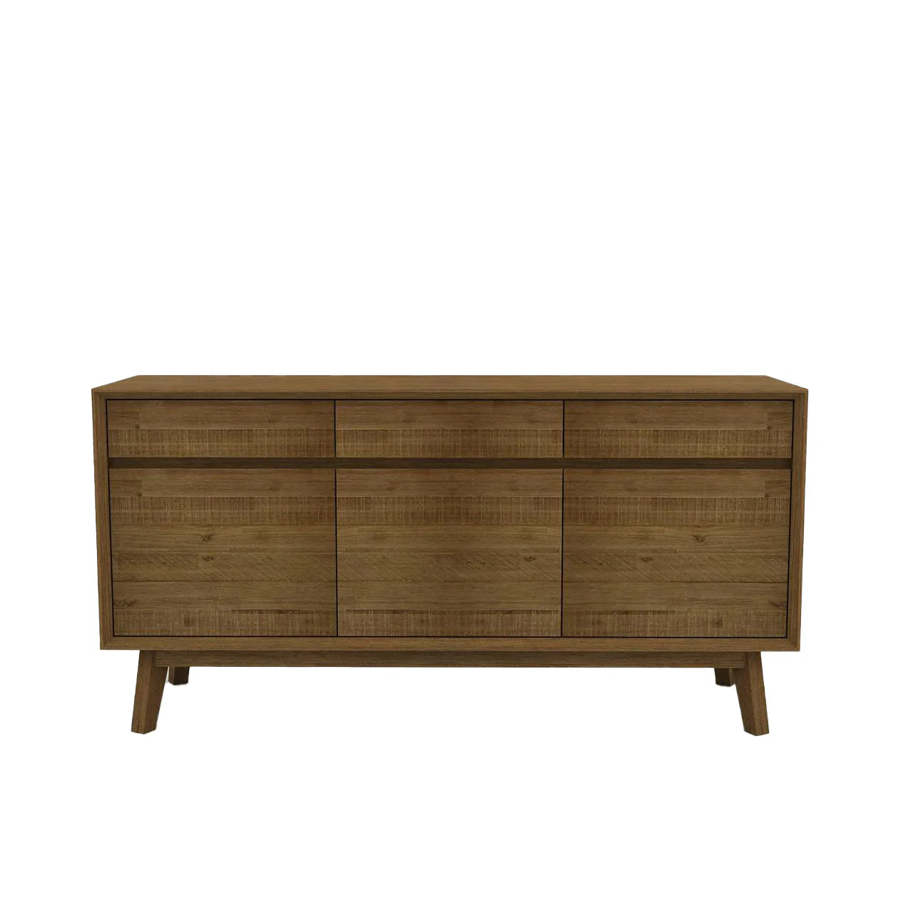 Gia Sideboard Buffet Cabinet - Warm Pecan Finish, Mid-Century Modern Style for Dining Room & Living Room Storage