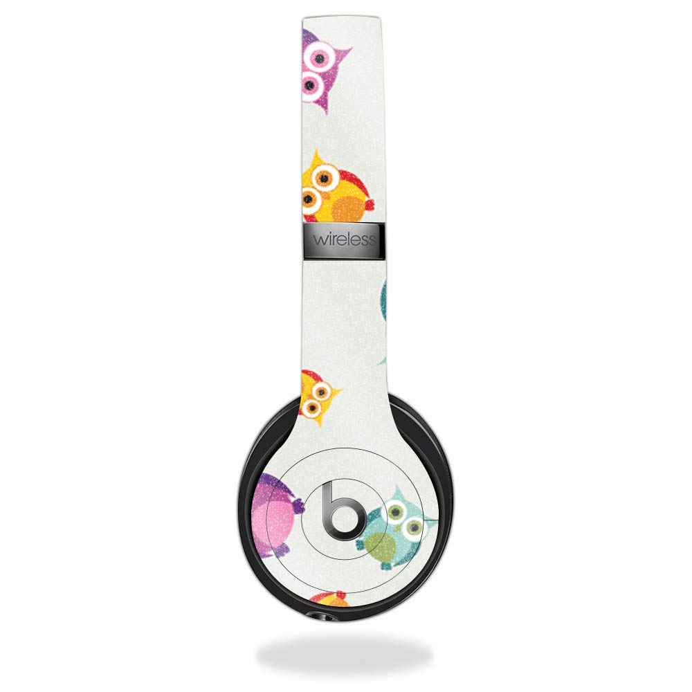 MightySkins Glossy Glitter Vinyl Skin Cover for Beats Solo 3 Wireless Headphones - Owl Design | Scratch-Resistant Protective Wrap with Durable High-Gloss Finish | Easy to Apply, Remove & Reusable | Made in USA | Perfect for Gym, Travel & Daily Use