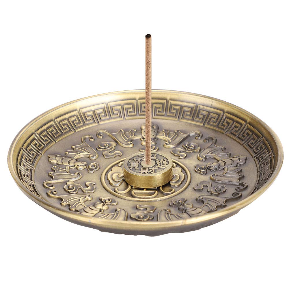 Entatial Portable Incense Holder - Elegant Antique Design for Meditation, Yoga, Home & Office Decor - Perfect for Temples, Meditation Spaces and Relaxation Areas