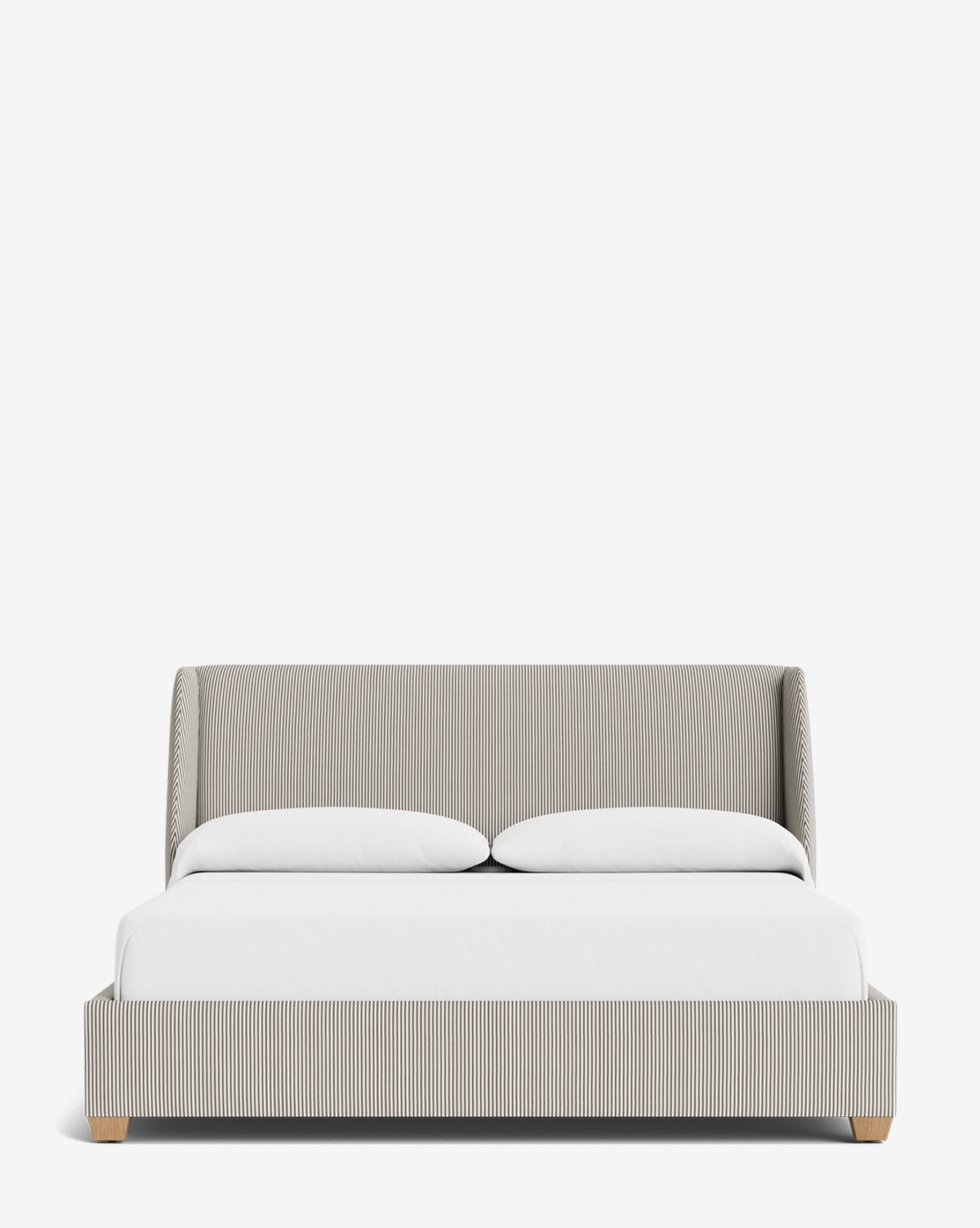 Walt Bed Low Headboard - Modern Minimalist Bed Frame for Small Spaces - Perfect for Apartments, Dorms & Guest Rooms