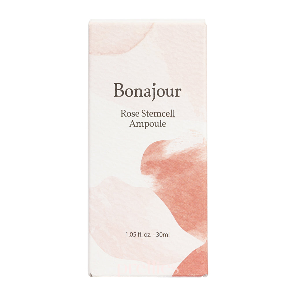 Bonajour Rose Stem Cell Ampoule 30ml - Hydrating Facial Serum for Glowing Skin | Perfect for Daily Skincare & Anti-Aging Routine