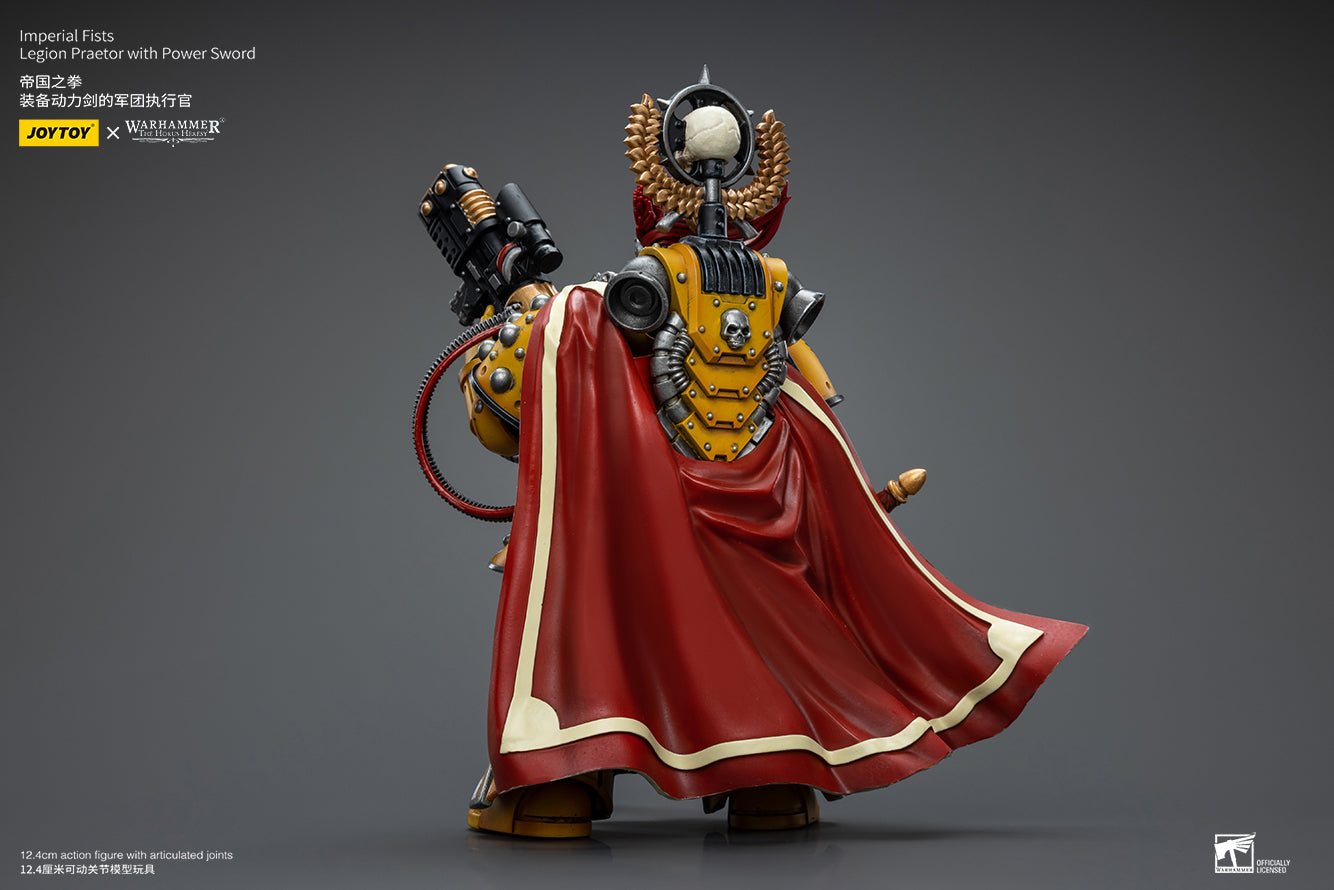 JOYTOY 1/18 Scale Warhammer The Horus Heresy Imperial Fists Legion Praetor Action Figure with Power Sword & Fafnir Rann - Collectible Reissue for Display & Wargaming Scenes