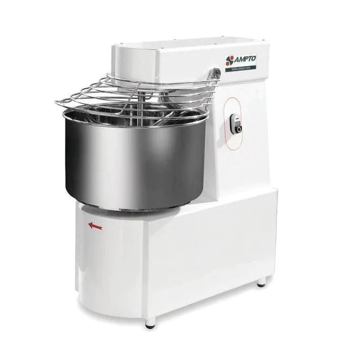 AMTO 50 Lbs Spiral Mixer - 2 Speed Dough Mixer with 220V/60Hz Motor (AMA050M) for Bakery, Pizza Dough & Pastry Making