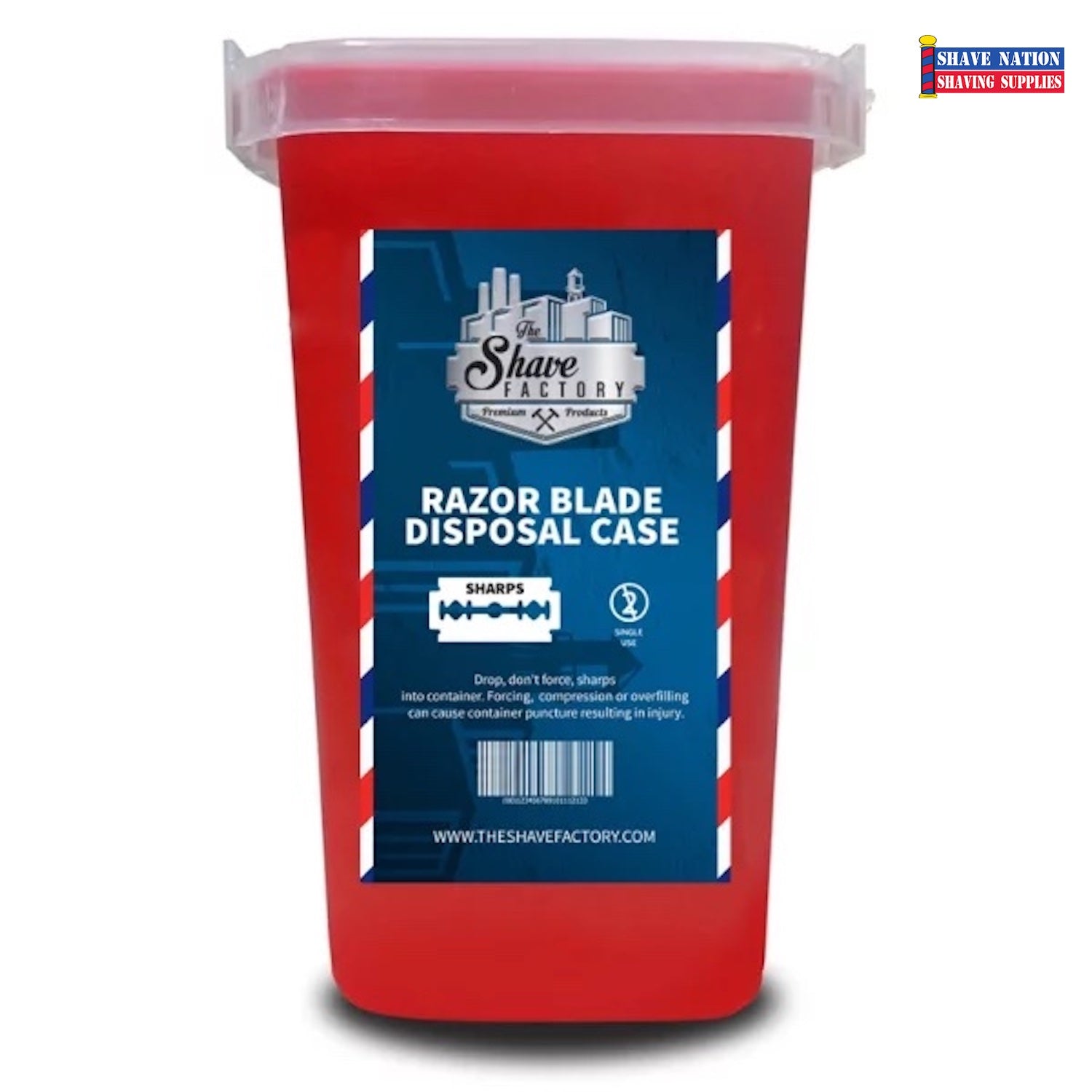Large Razor Blade Disposal Case - Safe Sharps Container for Home & Salon Use | Durable Razor Blade Disposal Box for Barbers, Shaving & Crafting