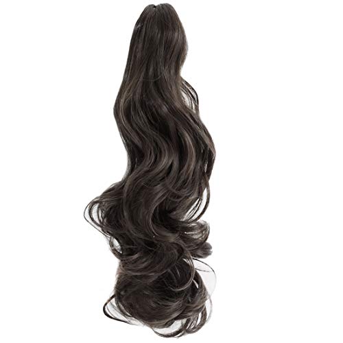 Clip-in Ponytail Hair Extension with Claw Clip - Natural Looking Hairpiece for Instant Volume & Length - Perfect for Parties, Weddings & Everyday Styling