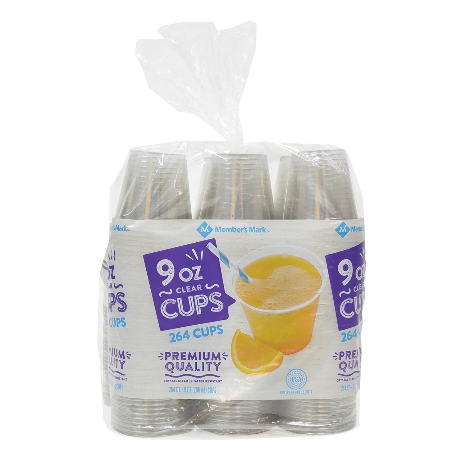 Daily Chef Clear Plastic 9oz Cups (200 Count) - Disposable Drinkware for Parties, Events, and Everyday Use