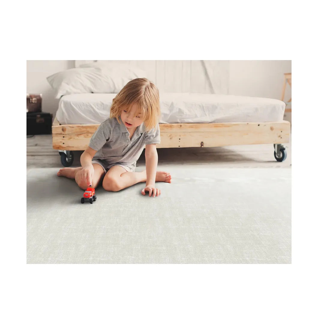 La Pure Soft Play Mat for Babies & Toddlers - Large Non-Slip Foam Floor Mat with Urban Grey Fabric Design - Perfect for Nursery, Playroom & Daycare Safety