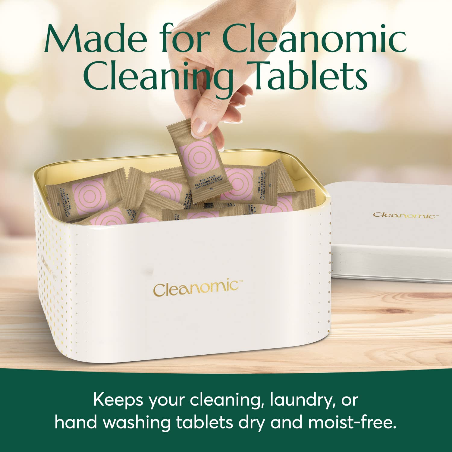 Eco-Friendly Foaming Hand Soap Tablets & Oxy Laundry Booster Tablets Bundle with Reusable Tin | Zero Waste Cleaning Solution for Home, Travel & Camping