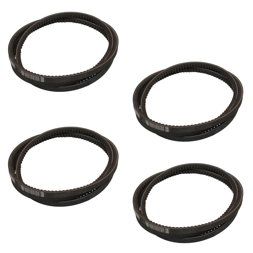 RAParts AE55671 New Disc Mower Drive Belt Set of 4 - Compatible with John Deere 265 275 Mowers - Replacement Belts for Smooth Cutting Performance in Hay Fields & Pastures