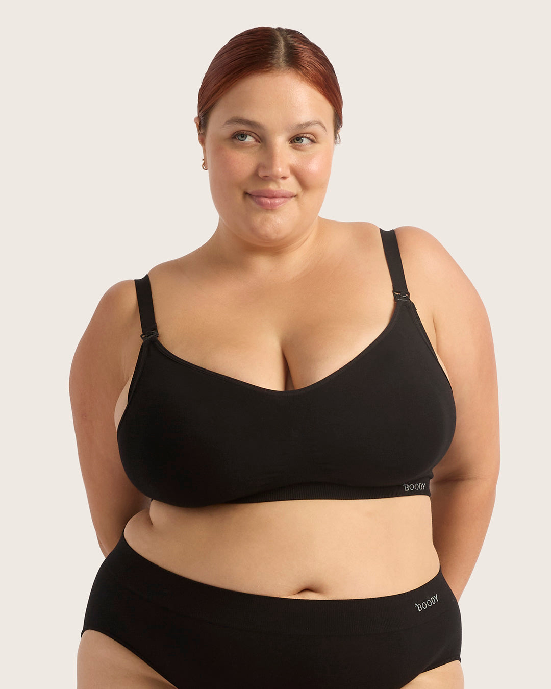Wireless Maternity Nursing Bra - Comfortable & Supportive for Pregnancy & Breastfeeding - Perfect for Sleep, Yoga & Everyday Wear - Black
