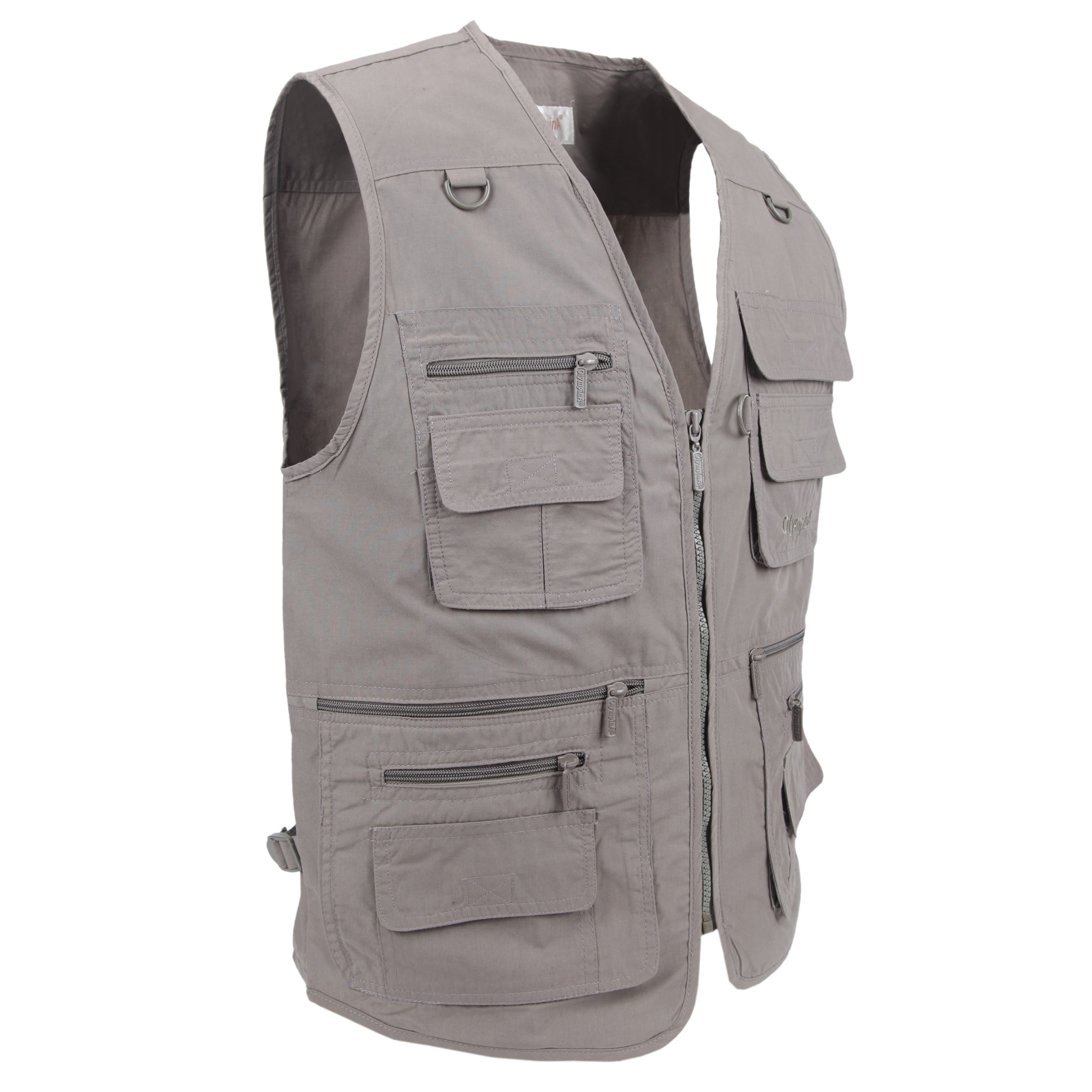 Men's Lightweight Poplin Fishing Vest with Multiple Pockets - Outdoor Travel, Sports & Work Utility Vest for Hiking, Camping & Hunting Accessories Storage