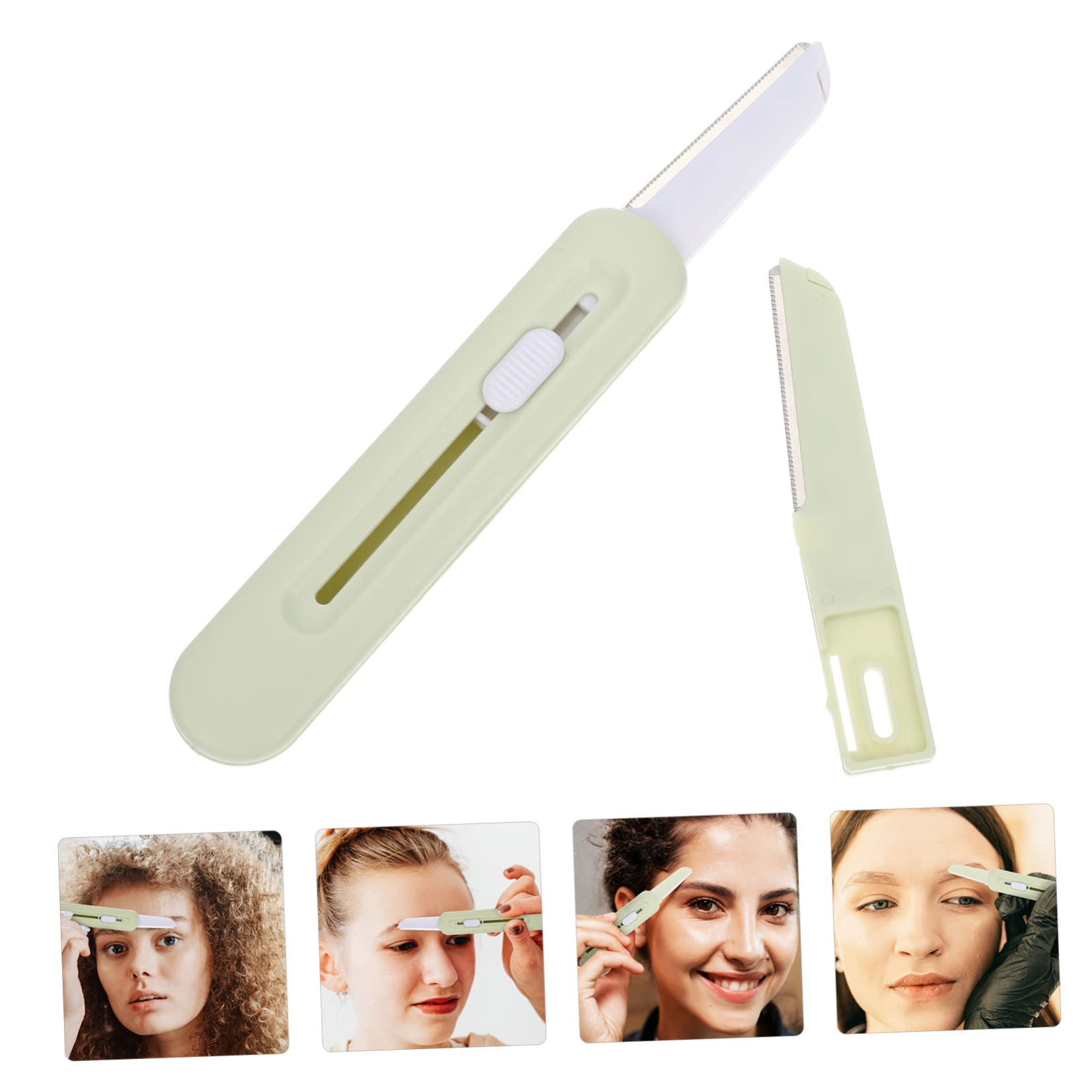 MagicLulu Stainless Steel Eyebrow & Facial Hair Trimmer Set for Women - Bikini, Armpit & Eyebrow Razor - Precise Grooming for Smooth Skin at Home or Travel