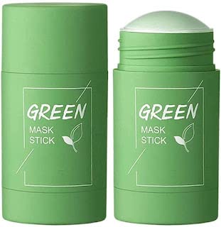 **Purifying Green Tea Clay Stick Mask - Oil Control & Anti-Acne - Eggplant Extract for Deep Cleansing - Portable Solid Mud Mask for Detox & Pore Refining (40g) - Perfect for Travel & On-the-Go Skincare**