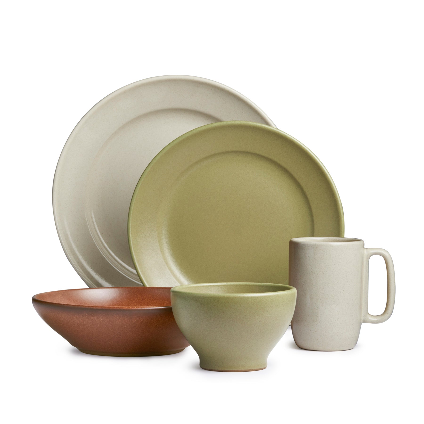 Hopkins 5-Piece Dinnerware Set - Elegant Porcelain Plates, Bowls & Mugs - Perfect for Family Dinners, Parties & Everyday Use