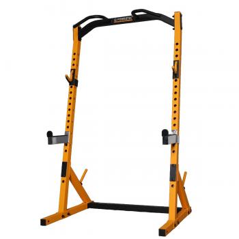 Powertec WB-HR19 Half Rack Workbench - Heavy Duty Home Gym Equipment for Strength Training & Weightlifting | Perfect for Garage & Basement Workouts