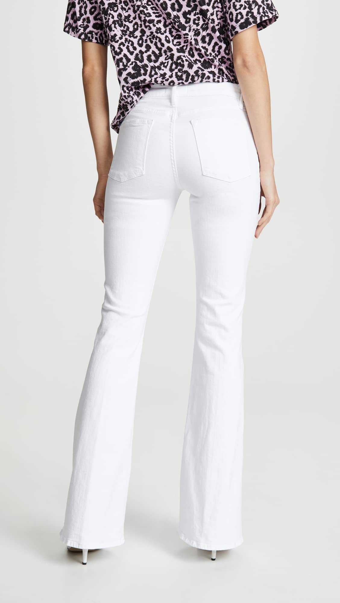 FRAME Women's High Waist Flare Jeans - Stretchy Denim Pants for Casual & Night Out | Vintage Inspired Bootcut Fit for Everyday Wear