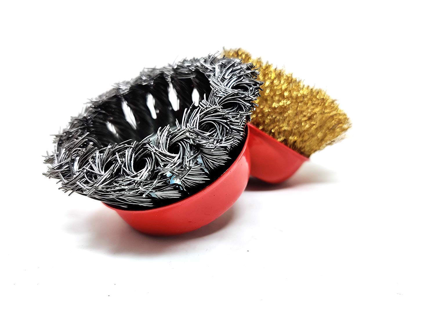 PRAHAJ 4-Inch Angle Grinder Wire Brush Set - Twisted & Non-Twisted Cup Brushes for Rust Removal, Paint Stripping & Metal Polishing | Heavy-Duty Cleaning Tools for Household, Workshop & DIY Projects | Perfect for Rust Removal, Surface Preparation & Metal Restoration