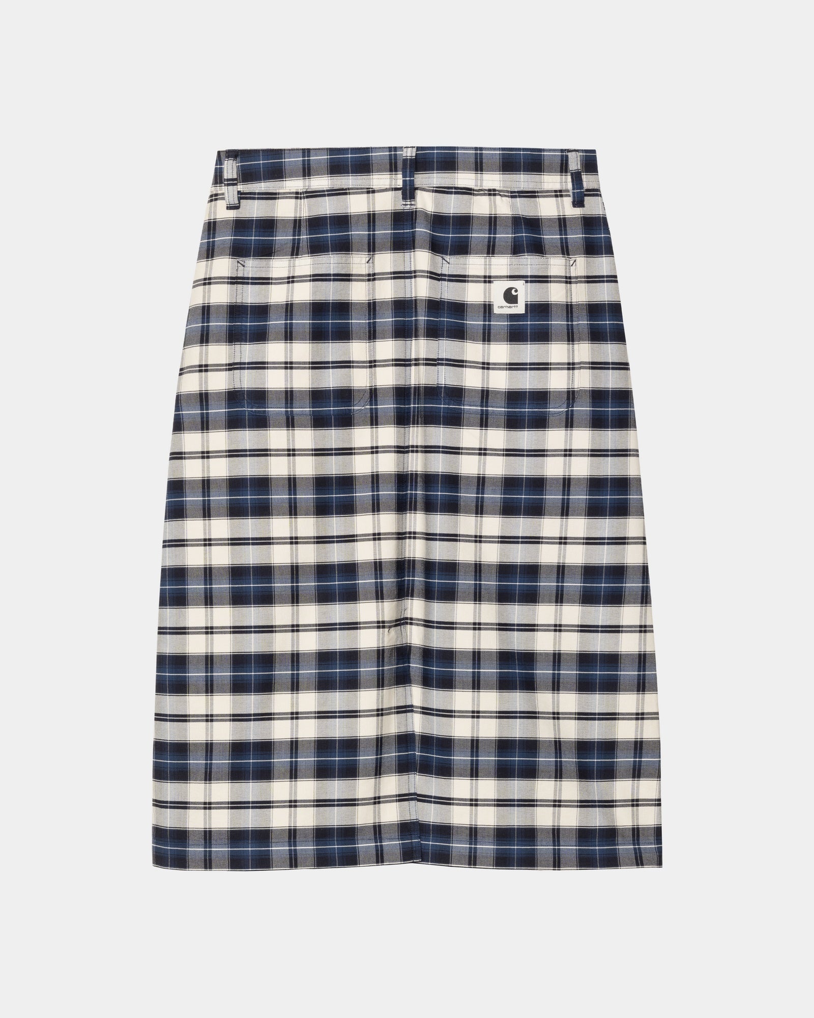 Tarbell Checkered Skirt for Women - Dark Navy & White Plaid Pattern | Casual & Office Wear | Perfect for Work, Dates & Everyday Outfits