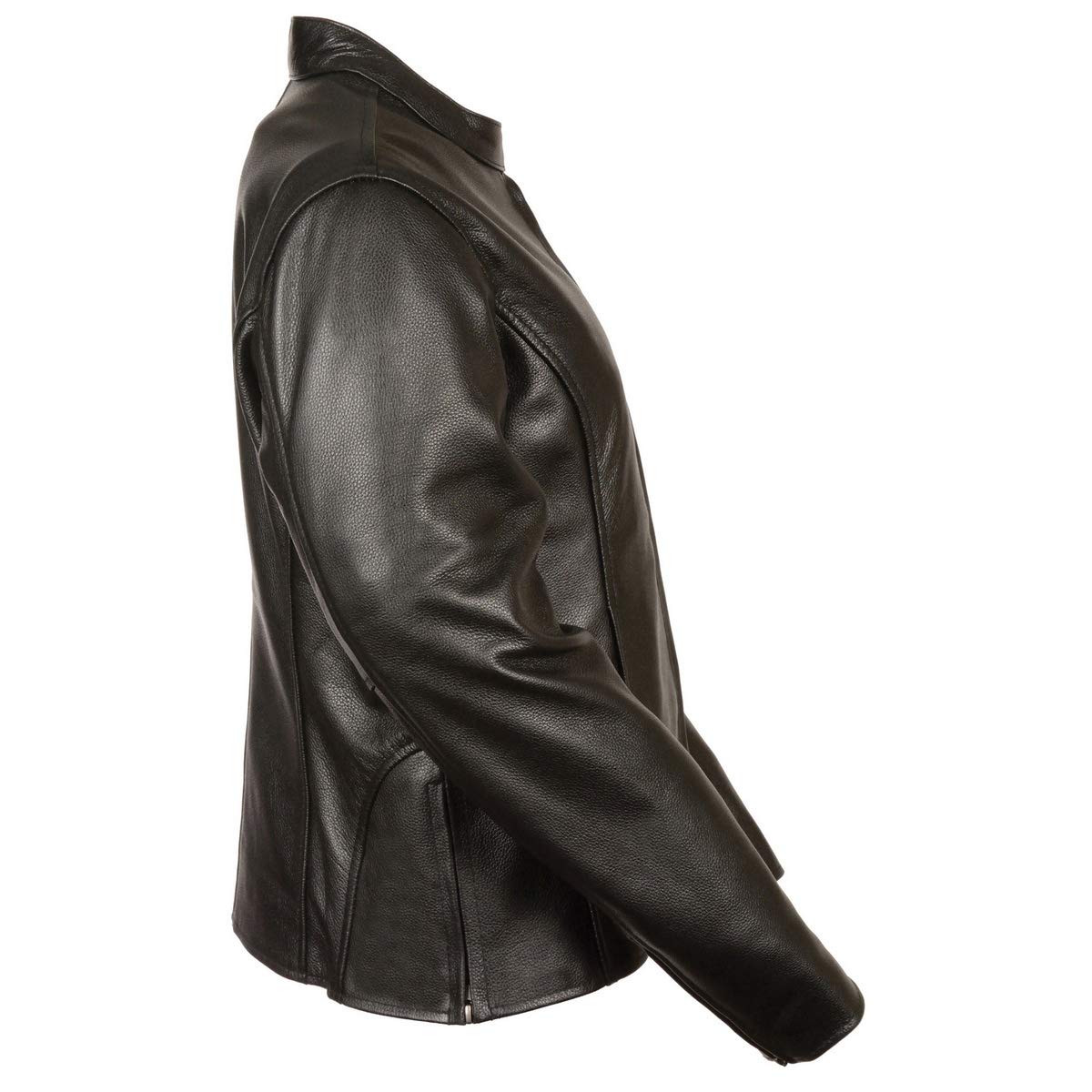 Milwaukee LKL2720 Women's Black Classic Side Lace Leather Motorcycle Jacket - Stylish & Protective Riding Gear for Harley, Cruiser & Street Bikes (Perfect for Daily Commute & Weekend Adventures)
