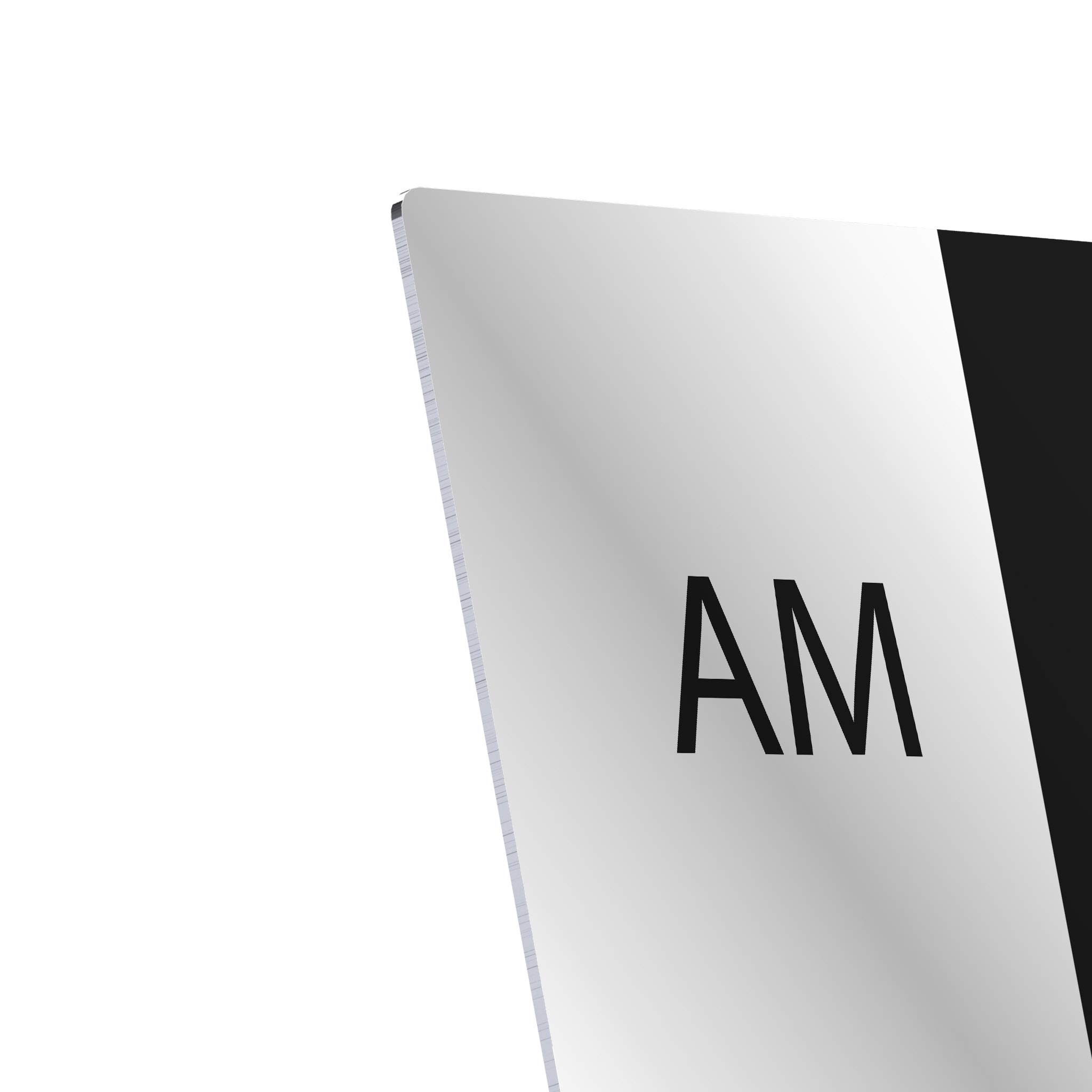 HB Art Design AM & PM Modern Black & White Coffee & Wine Metal Print Wall Art - 40x30 Inches - Coffee Bar, Kitchen, Dining Room & Restaurant Decor - Perfect for Home, Cafe & Coffee Shop Gifts
