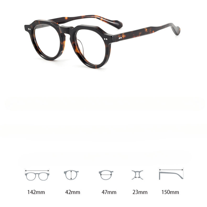 Stylish Acetate Round Glasses Frames 8139R - Classic Retro Eyewear for Men & Women - Perfect for Reading, Fashion, and Everyday Wear