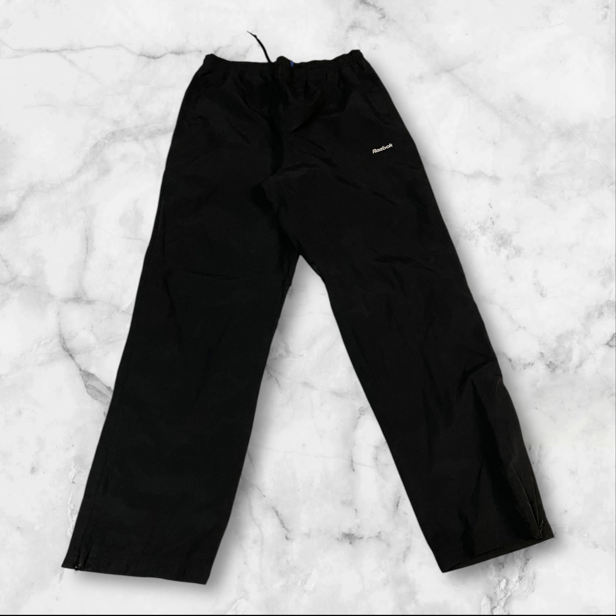 Reebok Vintage Track Pants - Baggy Nylon Joggers with Water-Resistant Shell - Men's Athletic Pants for Running, Gym & Streetwear Style (Size S 863)