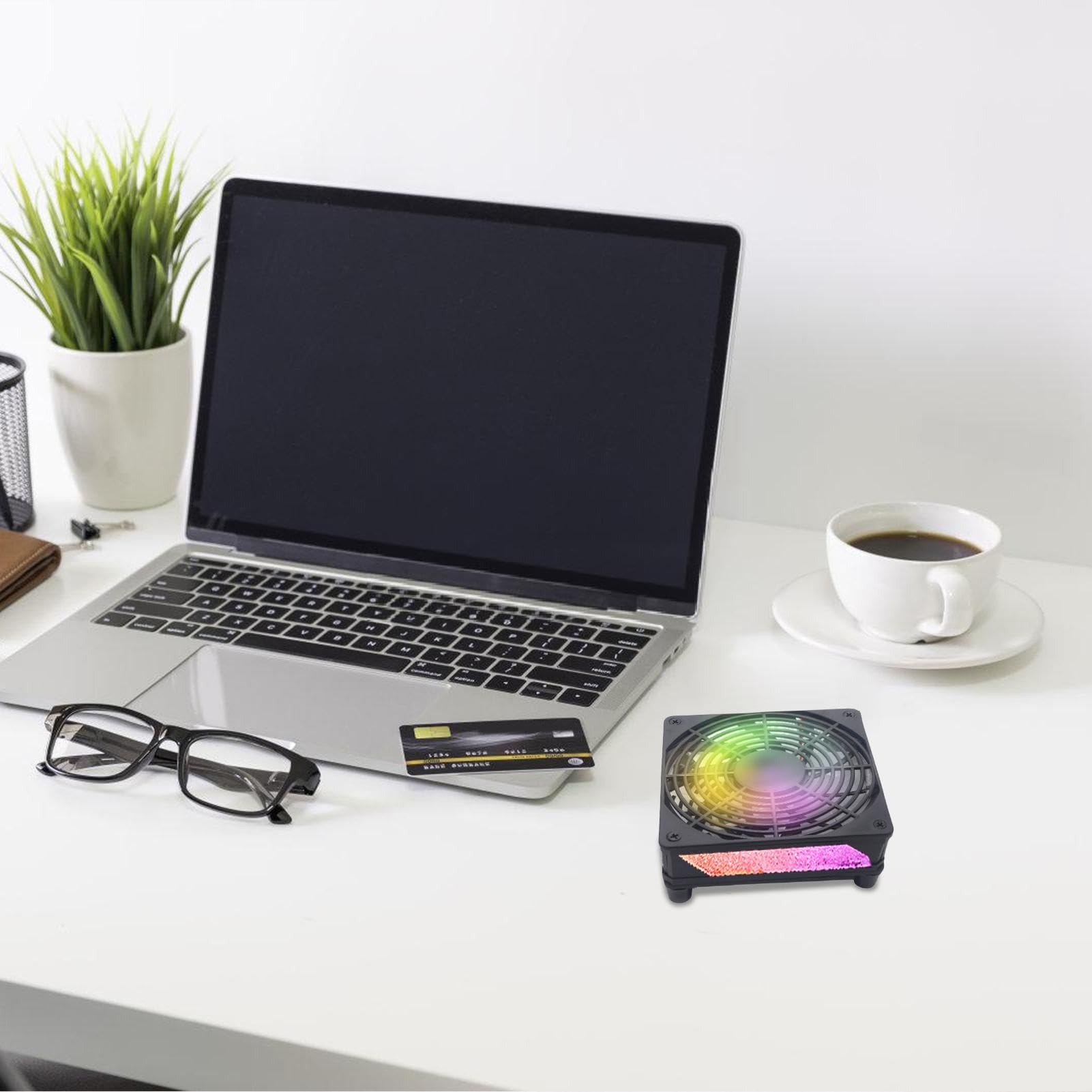 Portable Laptop Cooling Pad with High-Speed Fan, Stable & Sturdy Design for Laptops, Tablets, TVs, Routers - Ideal for Home, Office, and Gaming Use