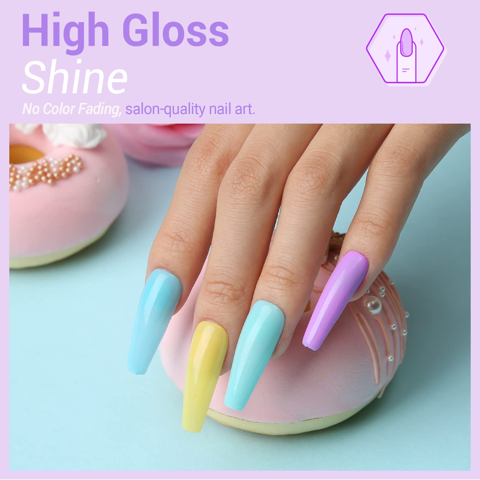 Modelones Gel Nail Polish Kit - 6 Colors Summer Collection (Pink, Green, White, Black) | Soak Off UV LED Nail Polish Set for DIY Manicure & Nail Art | Perfect for Salon, Home Use & Gift Giving | Great for Summer Nails, Parties, Weddings & Special Occasions