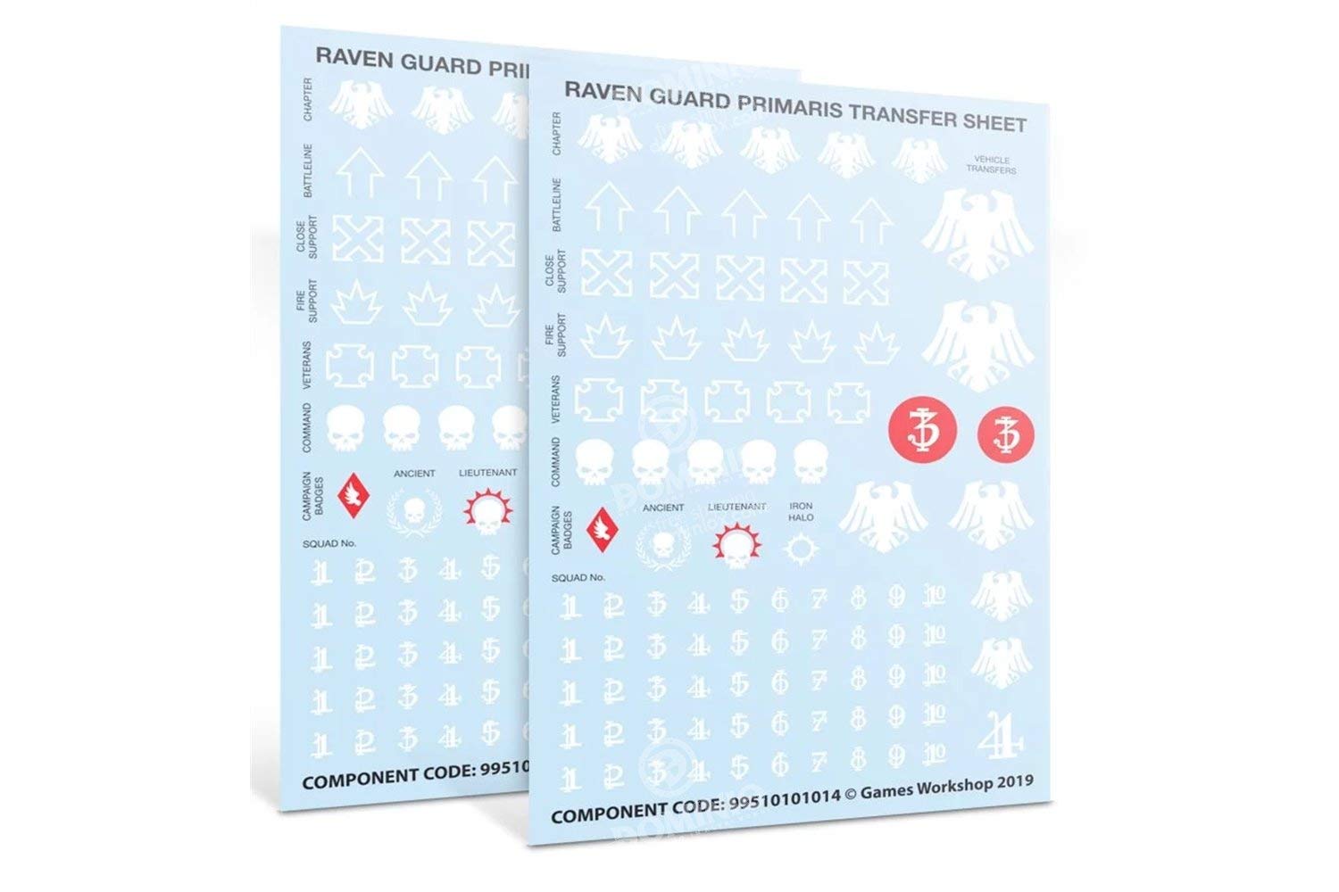Warhammer 40,000 Raven Guard Primaris Upgrades & Transfers Kit - Games Workshop Miniature Wargaming Accessories for Tabletop Battles and Army Customization