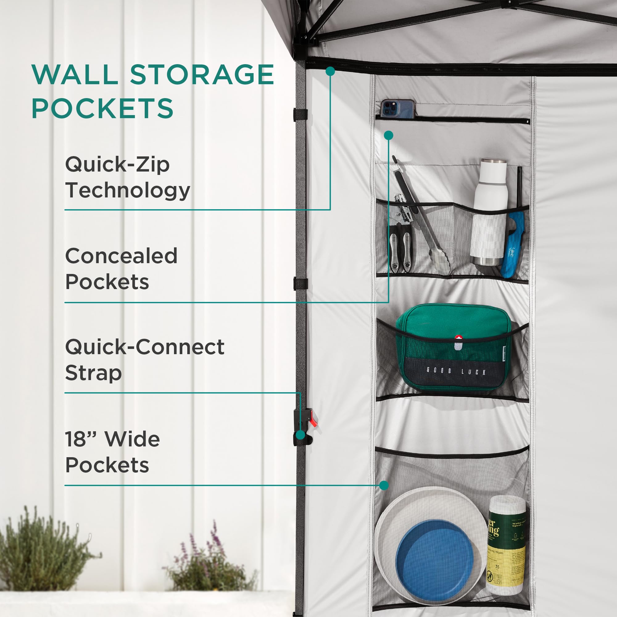 Best Choice Products 10x10ft Instant Pop Up Canopy Tent with Side Walls - 10 Storage Pockets, Portable Carry Bag, 1-Button Quick Setup, 4 Sand Weight Bags - Amethyst Purple for Outdoor Events, Camping, Beach & Backyard Parties