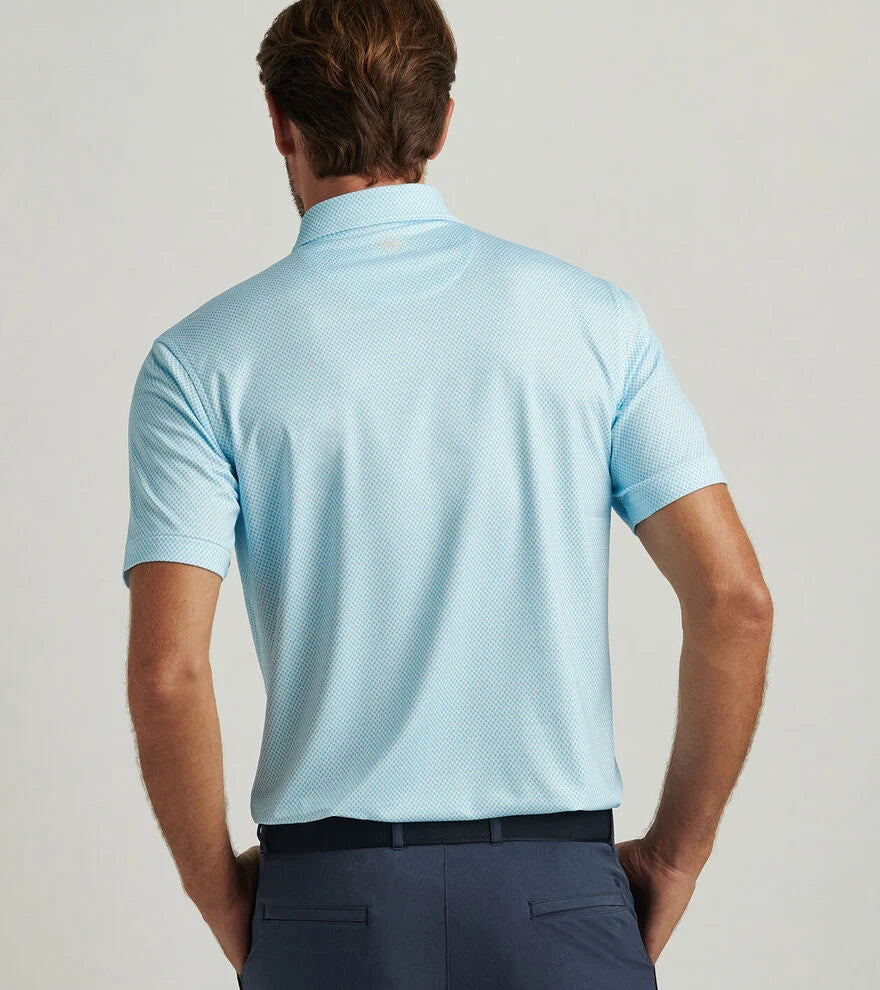 Peter Millar Men's City Of Oaks Performance Jersey Polo Shirt - Moisture-Wicking, Breathable Golf & Casual Wear (White) - Perfect for Golf, Office & Weekend Outings