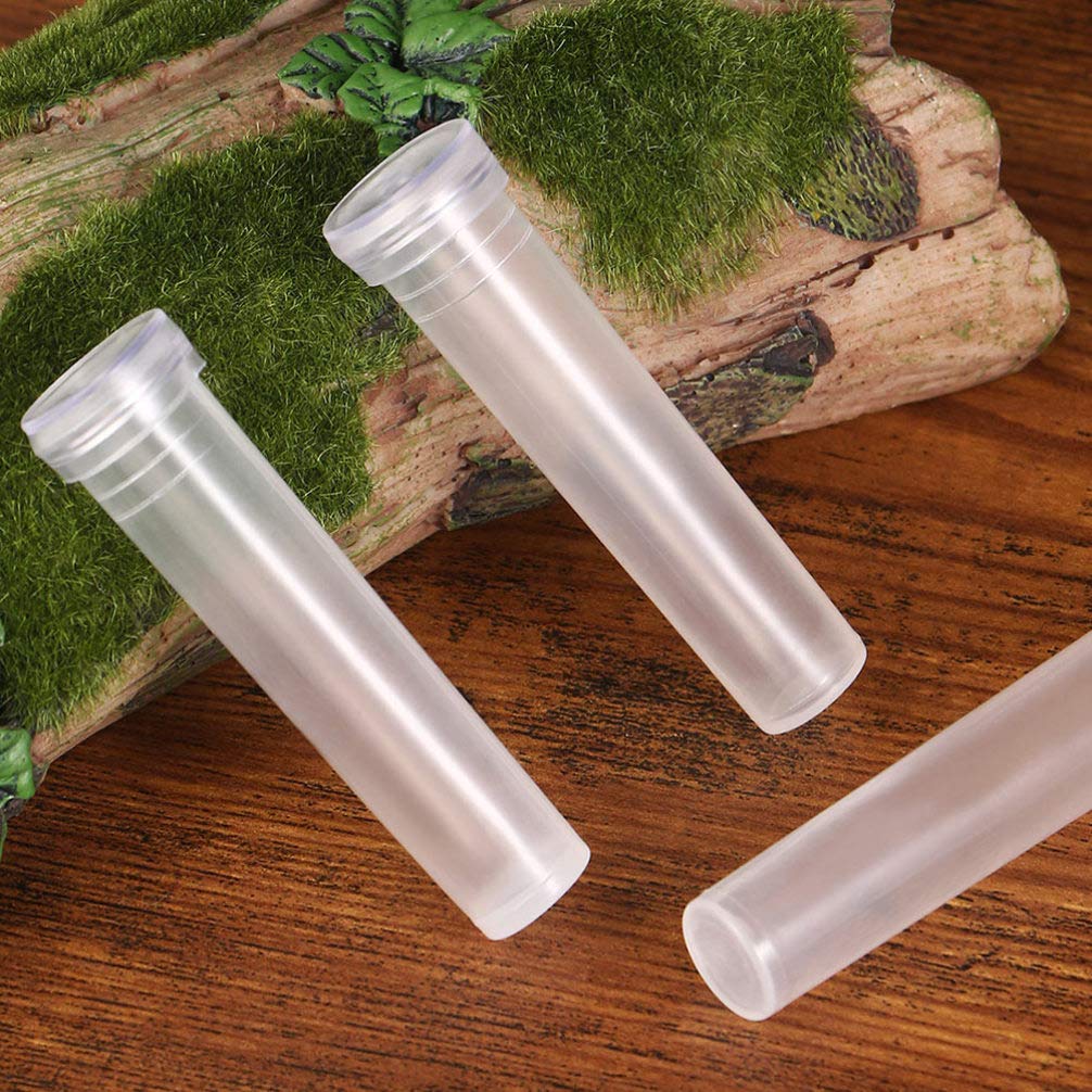 Cabilock 100Pcs Clear Plastic Floral Water Tubes - Terrarium Glass Vase, Culture Tubes & Transparent Vials for Air Plants, Orchids, and Floral Arrangements | Perfect for DIY Home Decor, Wedding Centerpieces, and Plant Propagation