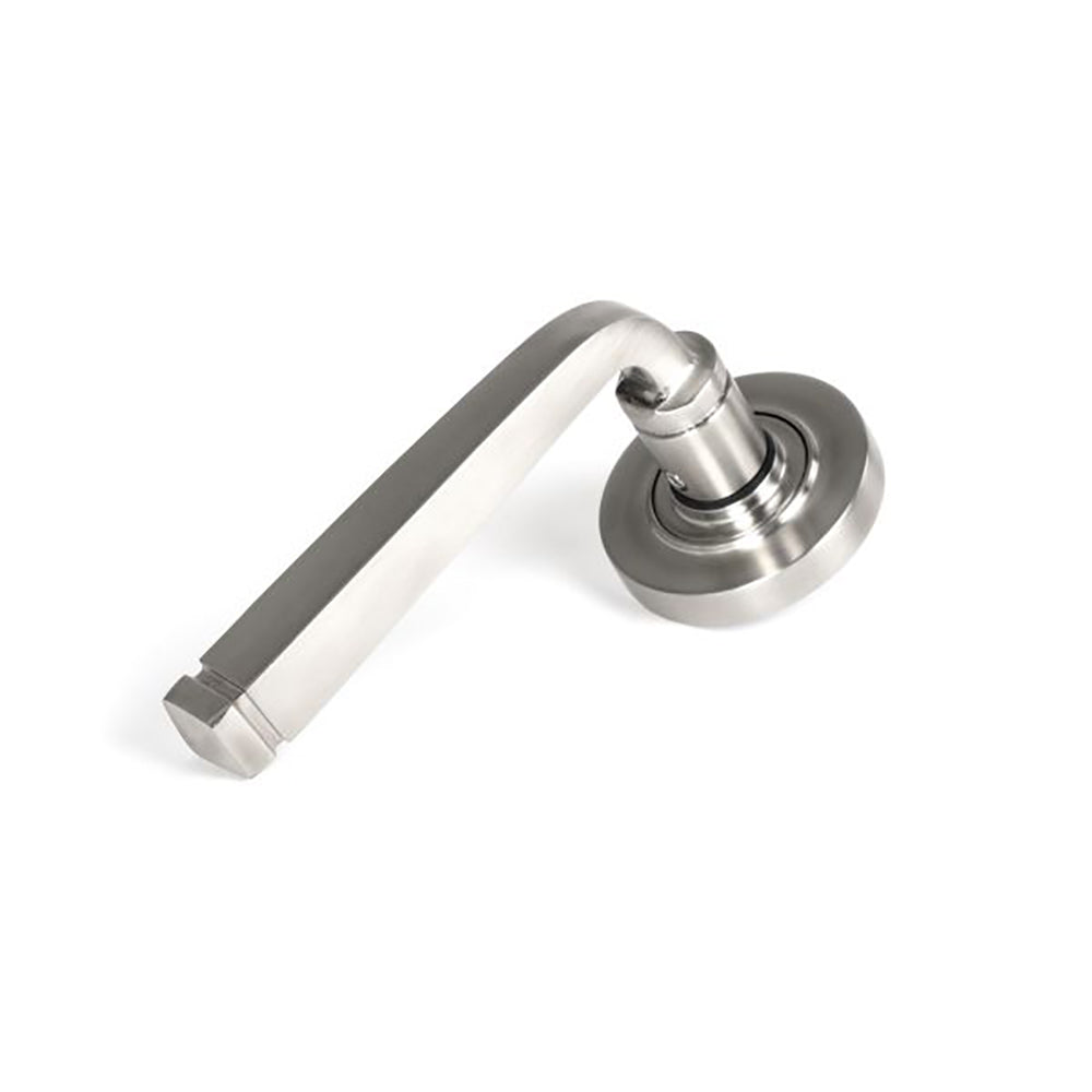 Stainless Steel Satin Avon Lever Door Handles with Concealed Rose - Modern & Durable for Home, Office & Commercial Spaces