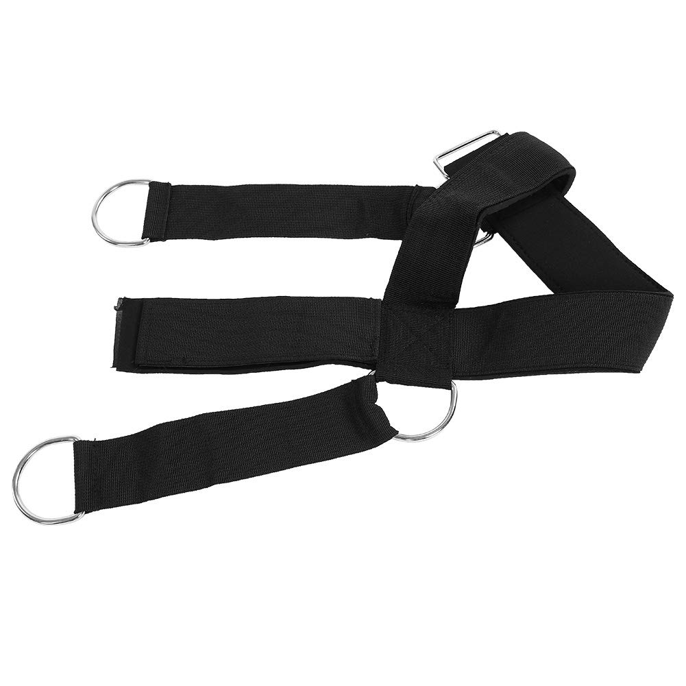 01 Adjustable Nylon Head & Neck Training Strap - Black Massage Gym Belt for Strength & Endurance Workouts | Perfect for Weightlifting, Boxing, and Fitness Training
