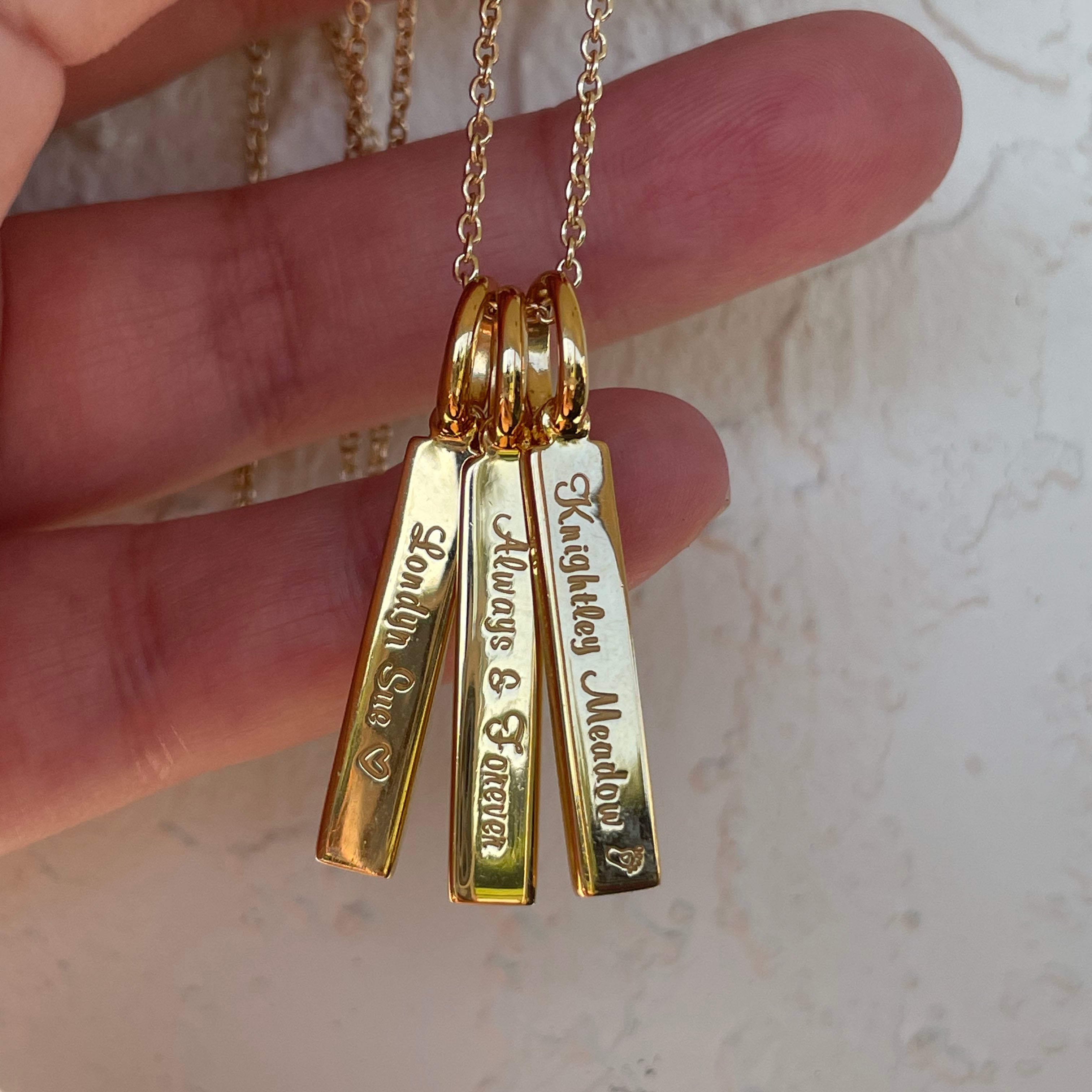 Double Bar Necklace for Women - Minimalist Layering Gold & Silver Pendant Necklace - Perfect for Everyday Wear, Gift Giving & Special Occasions