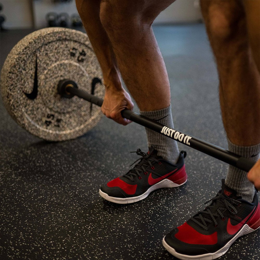 Nike Strength Shield Barbell - 20kg Weightlifting Bar for CrossFit & Powerlifting - Black/Red/Orange - Home Gym & Commercial Use