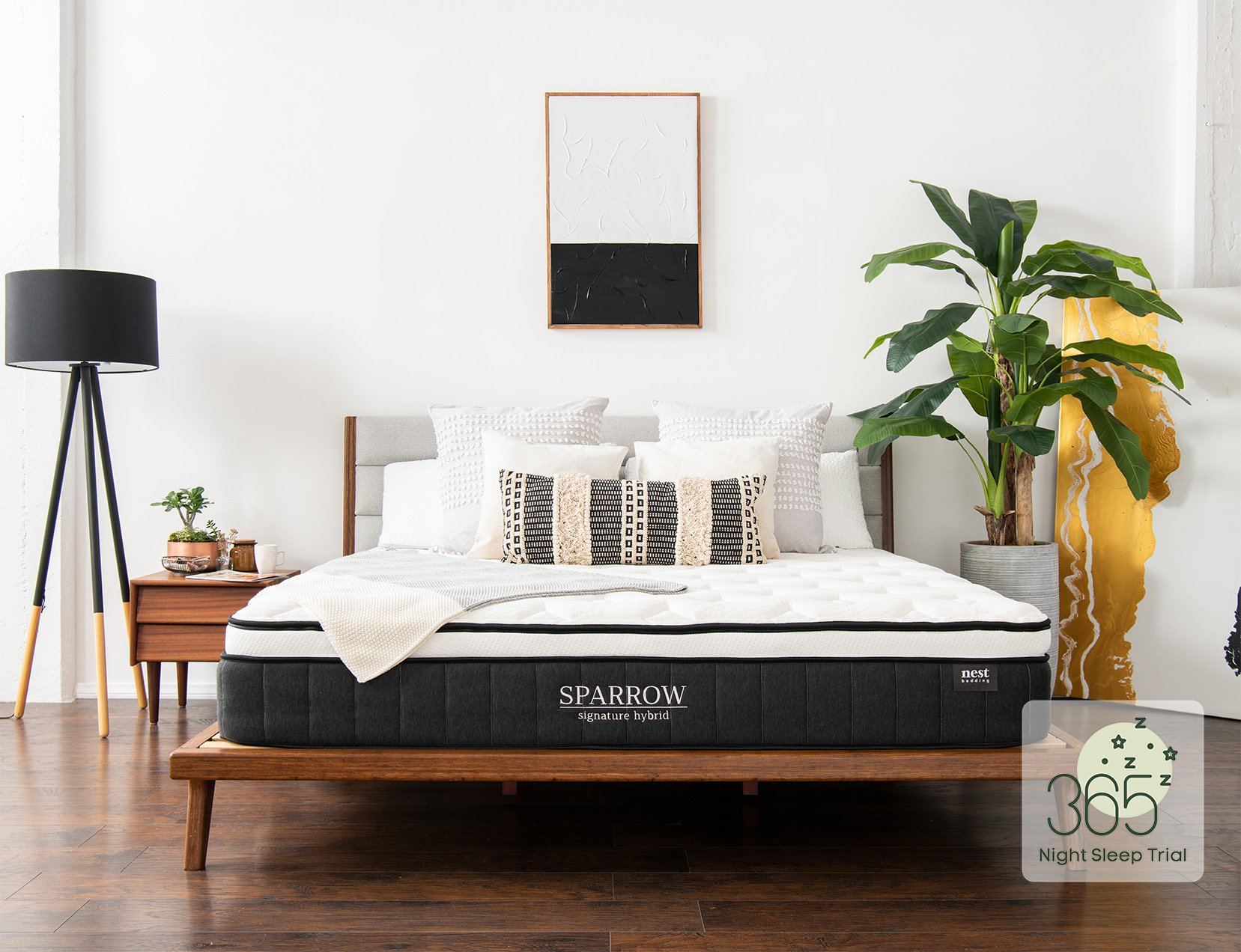 Sparrow Signature Hybrid Mattress - Premium Comfort for Side, Back & Stomach Sleepers - Perfect for Bedroom, Guest Room & Apartment Use