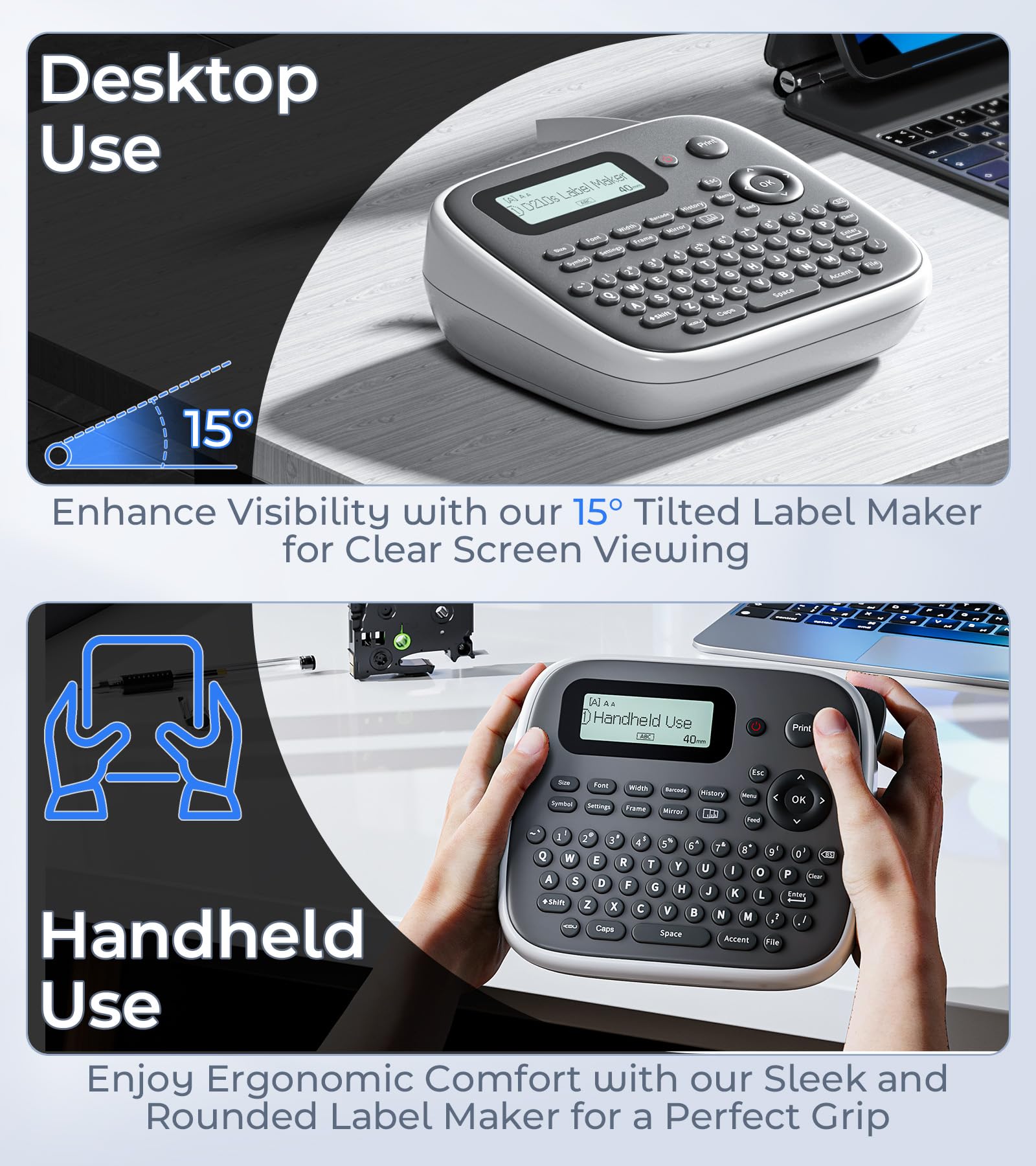 Portable Label Maker Machine with 12mm (0.47