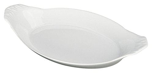 8 oz Porcelain Au Gratin Dish - Oven Safe Baking Ramekin for French Onion Soup, Casseroles & Desserts - Perfect for Home Cooking & Entertaining