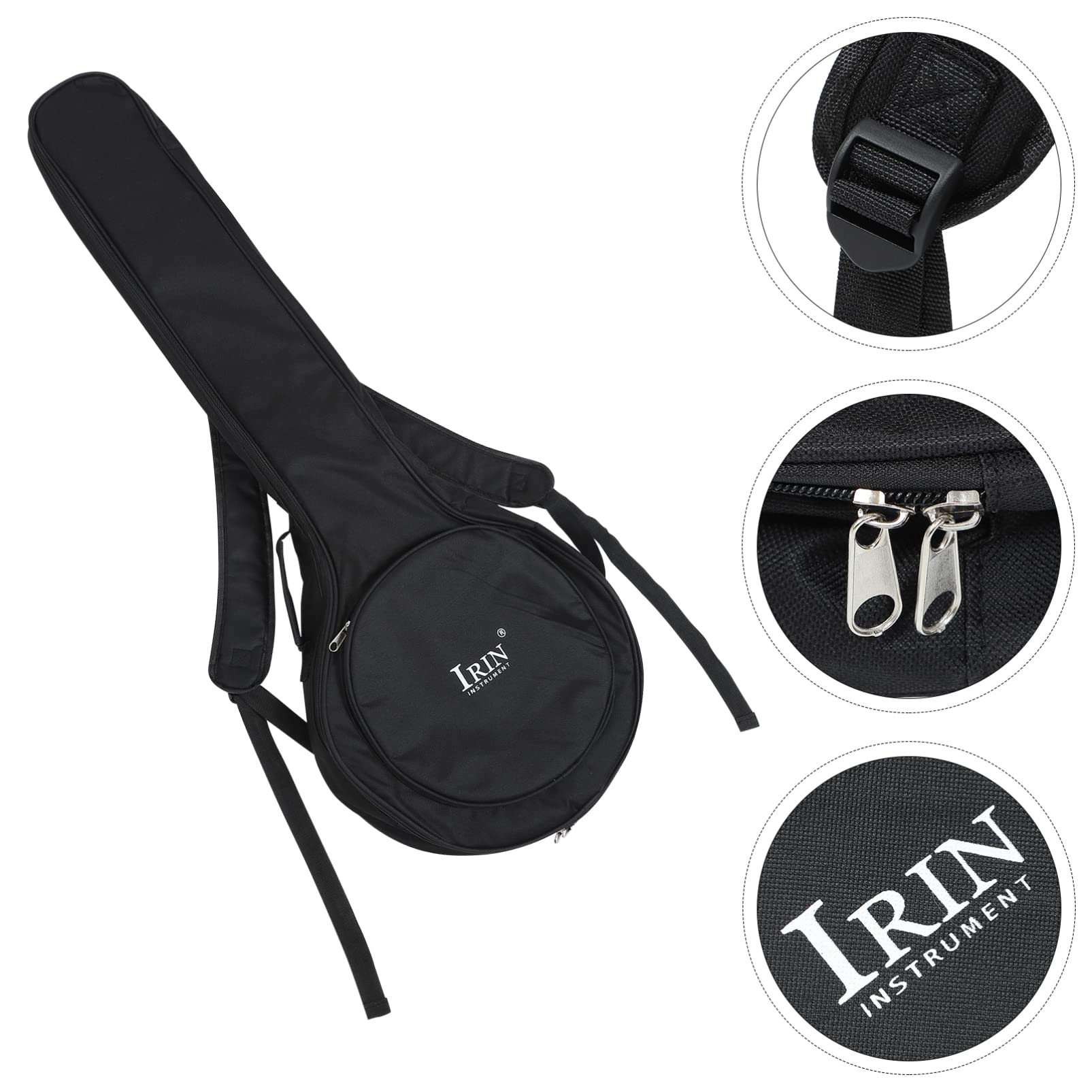 **Mikinona 5-String Banjo Case - Padded Travel & Storage Bag for Banjos, Durable Protection for String Instruments - Perfect for Gigging, Touring & Home Storage**