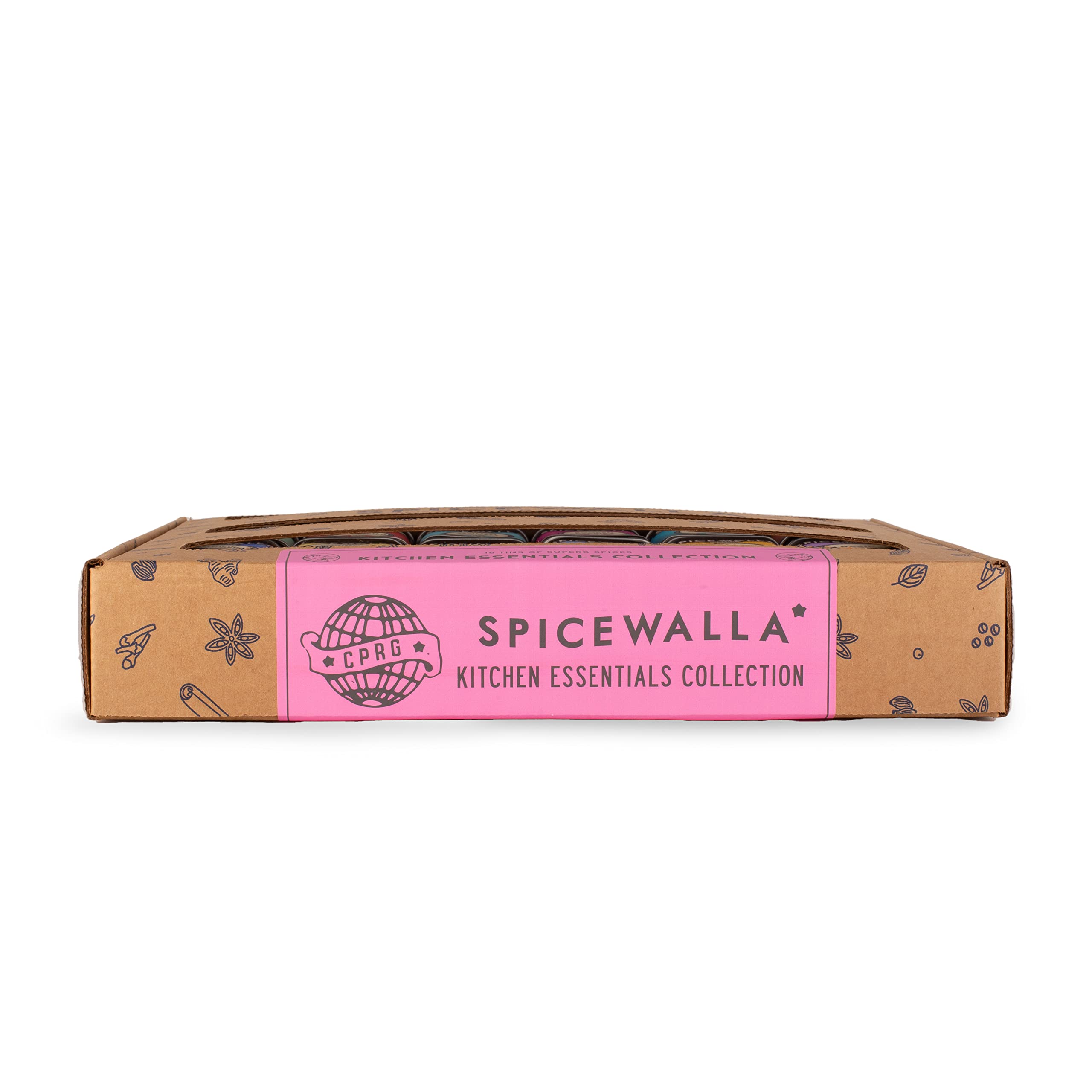 Spicewalla 18-Piece Essential Spices & Seasonings Variety Set | Garlic, Onion, Paprika, Crushed Red Pepper, Oregano & More | Premium Kitchen Cooking Spice Collection | Perfect for Home Chefs, Apartment Cooking & Housewarming Gifts | Ideal for Meal Prep, BBQ, Baking & Everyday Recipes