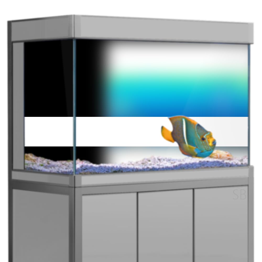 Cartoon Underwater Aquarium Backdrop Sticker 17''x34'' (43x87cm) - HD Fish Tank Background Decor, PVC Wall Poster for Freshwater & Saltwater Aquariums - Perfect for Home, Office or Kids Room Decorations