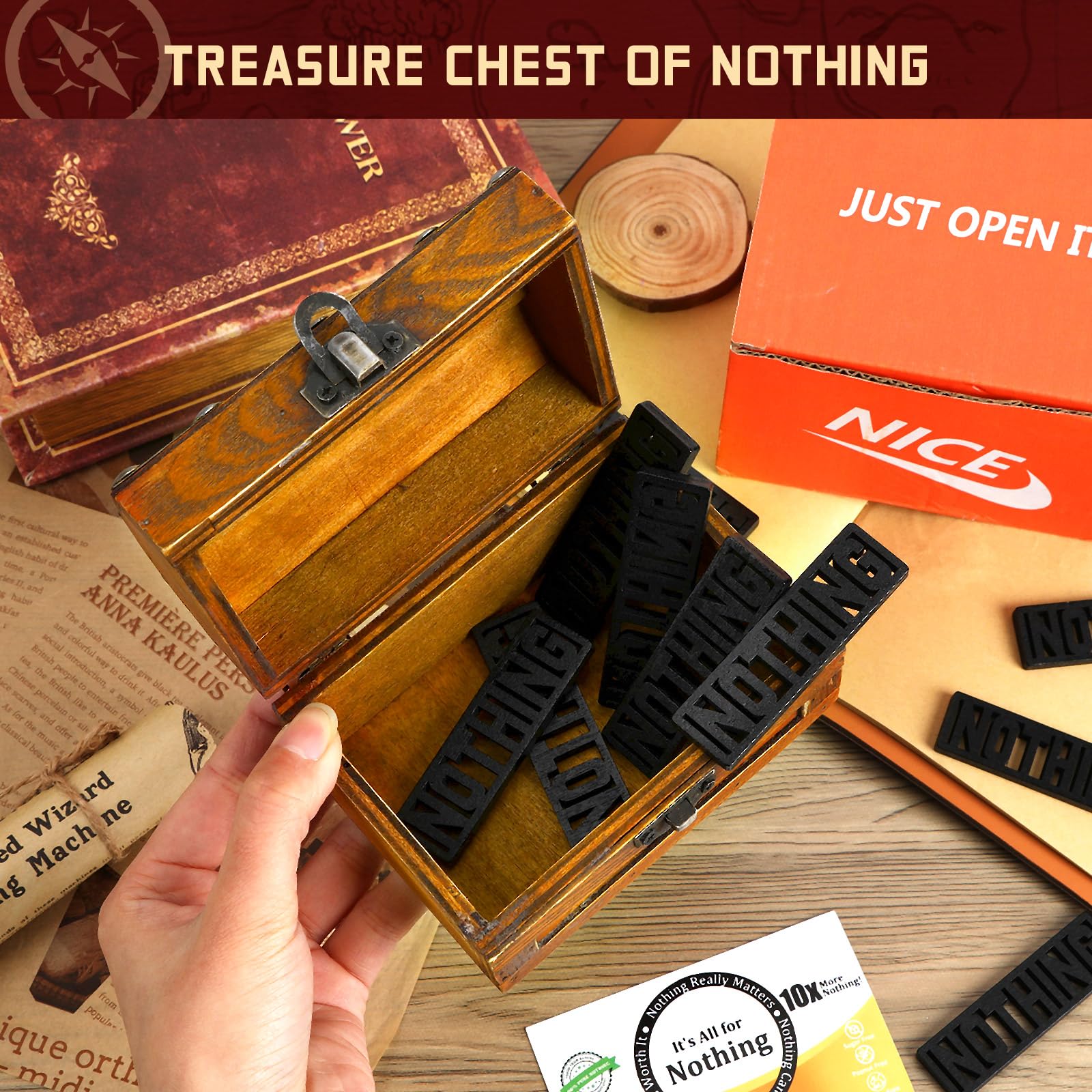 The Gift of Nothing - Hilarious Funny Gag Gift Box for People Who Have Everything | Unique Prank Birthday Gifts for Women & Men | Perfect for White Elephant Parties, Office Pranks & Novelty Gift Exchanges