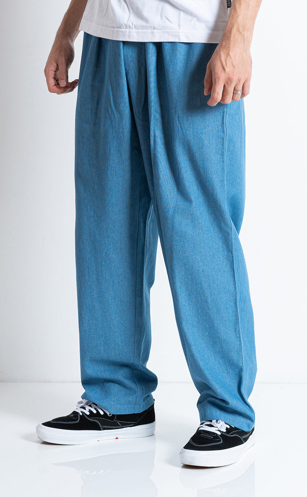 8FIVE2 Carroll 2 Pants Light Indigo - Men's Slim Fit Casual Chinos for Work & Everyday Wear