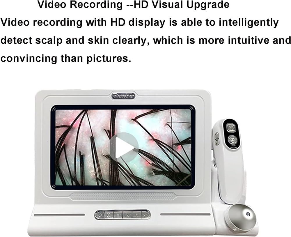 5-200X HD Digital Skin & Hair Detector Analyzer with LCD Screen - Professional Hair Follicle Tester, Scalp & Skin Analysis Tool for Home Salon Use, Beauty Care & Dermatology Examination