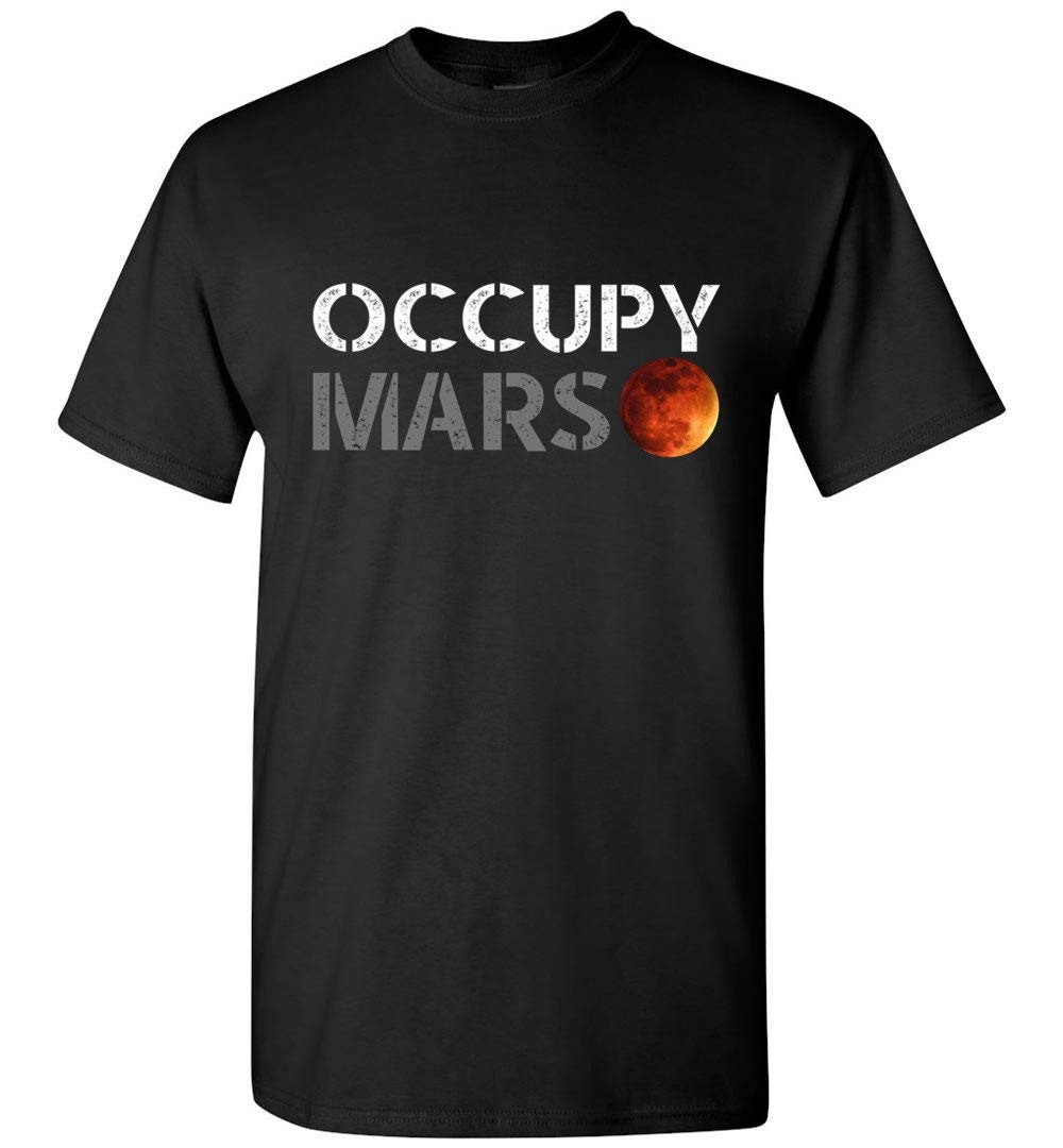 Occupy Mars Graphic T-Shirt for Boys & Men - Cool Space Exploration Tee for Everyday Wear & Sci-Fi Fans