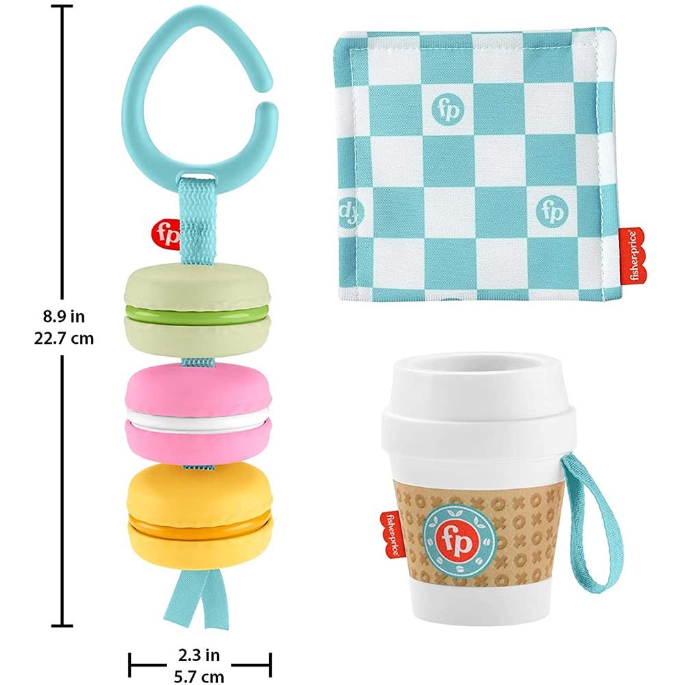 Fisher-Price Baby Bakery Treats Gift Set - 3 Piece Food-Themed Infant Toys with Teether for Babies 3+ Months | Perfect for Sensory Play, Early Learning & Teething Relief at Home or On-the-Go
