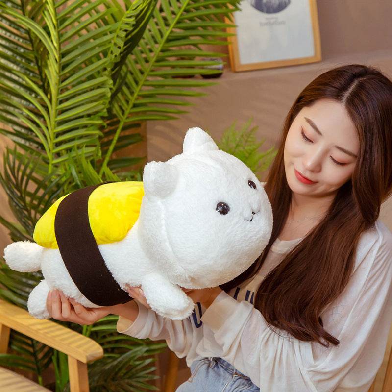 Cute Mini Stuffed Cat Plush Toy - Kawaii Sushi-Shaped Cat Pillow for Anime Lovers & Gift Giving | Perfect for Bedroom Decor, Cosplay Props, and Kawaii Collection