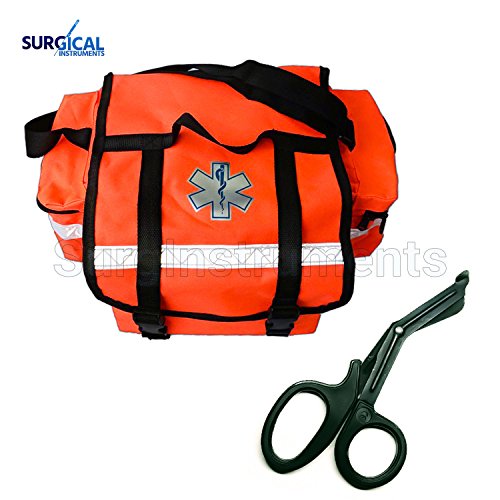 Professional First Aid Responder EMS Emergency Medical Trauma Bag with Free EMT Shears – Ideal for EMTs, Paramedics, and Emergency Preparedness